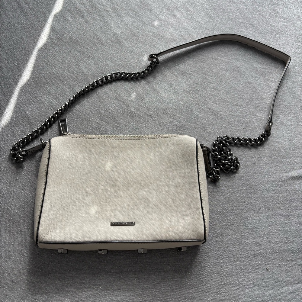 Rebecca Minkoff Gray Crossbody Bag with Chain Strap